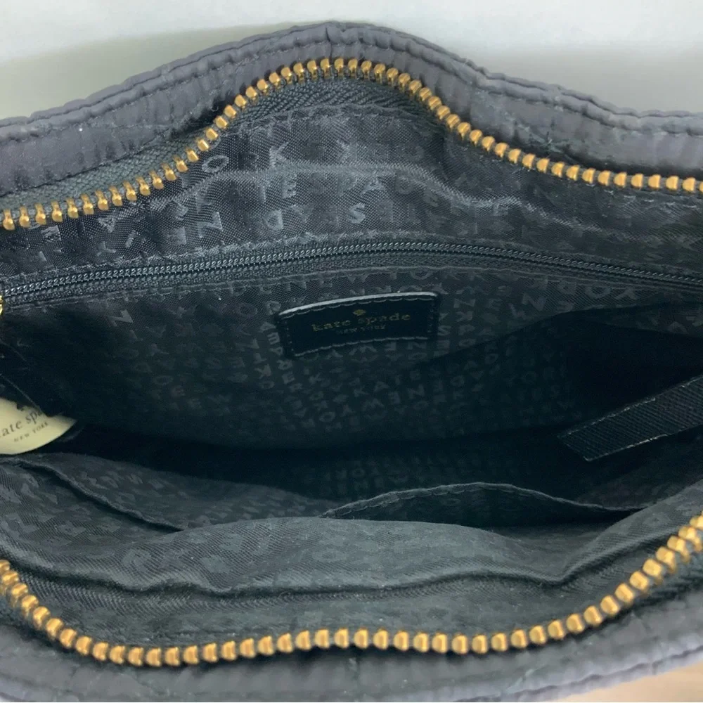 KATE SPADE Black Wilson Road Quilted Dessi Bag Crossbody Handbag Purse - Picture 10 of 15